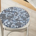 - RealHomes Yuvarlak Fermuarlı Minder - Realhomes  Papatya Desenli Modern Özel Tasarım Yuvarlak Fermuarlı Sandalye Minderi Realhomes