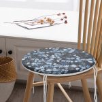 - RealHomes Yuvarlak Fermuarlı Minder - Realhomes  Papatya Desenli Modern Özel Tasarım Yuvarlak Fermuarlı Sandalye Minderi Realhomes