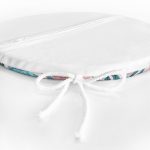 - RealHomes Yuvarlak Fermuarlı Minder - Realhomes Pembe Zeminde Canlı Tropik Yaprakları Dijital Baskılı Yuvarlak Fermuarlı Sandalye Minderi Realhomes