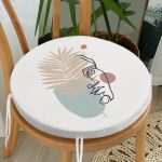 - RealHomes Yuvarlak Fermuarlı Minder - Realhomes  Realhomes Botanik Portre Desenli Özel Tasarım Yuvarlak Fermuarlı Sandalye Minderi Realhomes