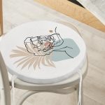 - RealHomes Yuvarlak Fermuarlı Minder - Realhomes Antik Yunan Tanrısı RealHomes Özel Tasarım Modern Yuvarlak Fermuarlı Sandalye Minderi Realhomes