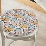 - RealHomes Yuvarlak Fermuarlı Minder - Realhomes  Botanik Portre Basklı Yuvarlak Fermuarlı Sandalye Minderi Realhomes