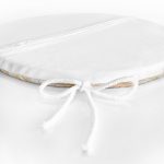 - RealHomes Yuvarlak Fermuarlı Minder - Realhomes  Altın Çizim Yaprak Desenli Özel Tasarım Yuvarlak Fermuarlı Sandalye Minderi Realhomes