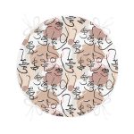 - RealHomes Yuvarlak Fermuarlı Minder - Realhomes Botanik Portre Dijital Baskılı Özel Tasarım Yuvarlak Fermuarlı Sandalye Minderi Realhomes