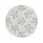 - RealHomes Yuvarlak Fermuarlı Minder - Realhomes Kot Zeminli Yıldız Motifli Modern Dijital Baskılı Yuvarlak Fermuarlı Sandalye Minderi Realhomes