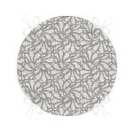 Kot Zemin Üzerinde Su Damlası Desenli Özel Tasarım Yuvarlak Fermuarlı Sandalye Minderi Realhomes