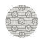 - RealHomes Yuvarlak Fermuarlı Minder - Realhomes Kot Zemin Temalı Çiçek Motifli Dijital Baskılı Yuvarlak Fermuarlı Sandalye Minderi Realhomes