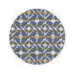 - RealHomes Yuvarlak Fermuarlı Minder - Realhomes  Gri Zemin Üzerinde Kahverengi Kot Çizgili Yuvarlak Fermuarlı Sandalye Minderi Realhomes