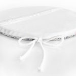 - RealHomes Yuvarlak Fermuarlı Minder - Realhomes Gri Zeminde Kar Taneleri Dijital Baskılı Yuvarlak Fermuarlı Sandalye Minderi Realhomes