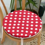 - RealHomes Yuvarlak Fermuarlı Minder - Realhomes Puantiyeli Dijital Baskılı Yuvarlak Fermuarlı Sandalye Minderi Realhomes