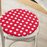 - RealHomes Yuvarlak Fermuarlı Minder - Realhomes Puantiyeli Dijital Baskılı Yuvarlak Fermuarlı Sandalye Minderi Realhomes