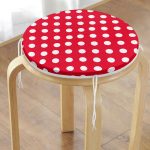 - RealHomes Yuvarlak Fermuarlı Minder - Realhomes Puantiyeli Dijital Baskılı Yuvarlak Fermuarlı Sandalye Minderi Realhomes