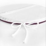 Mor Zemin Üzerinde Otantik Baykuş Desenli Modern Yuvarlak Fermuarlı Sandalye Minderi Realhomes