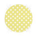 - RealHomes Yuvarlak Fermuarlı Minder - Realhomes  Puantiyeli Dijital Baskılı Yuvarlak Fermuarlı Sandalye Minderi Realhomes