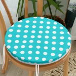 - RealHomes Yuvarlak Fermuarlı Minder - Realhomes Puantiyeli Dijital Baskılı Yuvarlak Fermuarlı Sandalye Minderi Realhomes