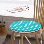 - RealHomes Yuvarlak Fermuarlı Minder - Realhomes Puantiyeli Dijital Baskılı Yuvarlak Fermuarlı Sandalye Minderi Realhomes