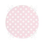 - RealHomes Yuvarlak Fermuarlı Minder - Realhomes  Puantiyeli Dijital Baskılı Yuvarlak Fermuarlı Sandalye Minderi Realhomes