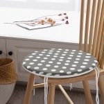 - RealHomes Yuvarlak Fermuarlı Minder - Realhomes Puantiyeli Dijital Baskılı Yuvarlak Fermuarlı Sandalye Minderi Realhomes