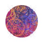 - RealHomes Yuvarlak Fermuarlı Minder - Realhomes Mor Zeminde Geometrik Çizgi Tasarımlı Yuvarlak Fermuarlı Sandalye Minderi Realhomes