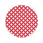 - RealHomes Yuvarlak Fermuarlı Minder - Realhomes  Kırmızı Dairesel Geometrik Dijital Baskılı Yuvarlak Fermuarlı Sandalye Minderi Realhomes