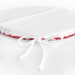 - RealHomes Yuvarlak Fermuarlı Minder - Realhomes  Kırmızı Dairesel Geometrik Dijital Baskılı Yuvarlak Fermuarlı Sandalye Minderi Realhomes