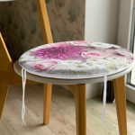 - RealHomes Yuvarlak Fermuarlı Minder - Realhomes  Çiçek Demeti Dijital Baskılı Yuvarlak Fermuarlı Sandalye Minderi Realhomes