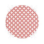 Dairesel Geometrik Dijital Baskılı Yuvarlak Fermuarlı Sandalye Minderi Realhomes