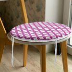 - RealHomes Yuvarlak Fermuarlı Minder - Realhomes Mor Dairesel Geometrik Dijital Baskılı Yuvarlak Fermuarlı Sandalye Minderi Realhomes