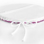 - RealHomes Yuvarlak Fermuarlı Minder - Realhomes Mor Dairesel Geometrik Dijital Baskılı Yuvarlak Fermuarlı Sandalye Minderi Realhomes