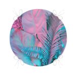 - RealHomes Yuvarlak Fermuarlı Minder - Realhomes Büyüleyici Renklerde Tropik Yaprak Desenli Yuvarlak Fermuarlı Sandalye Minderi Realhomes