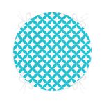 - RealHomes Yuvarlak Fermuarlı Minder - Realhomes  Mavi Dairesel Geometrik Dijital Baskılı Yuvarlak Fermuarlı Sandalye Minderi Realhomes