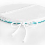 - RealHomes Yuvarlak Fermuarlı Minder - Realhomes  Mavi Dairesel Geometrik Dijital Baskılı Yuvarlak Fermuarlı Sandalye Minderi Realhomes