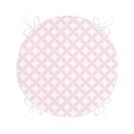 - RealHomes Yuvarlak Fermuarlı Minder - Realhomes  Pembe Dairesel Geometrik Dijital Baskılı Yuvarlak Fermuarlı Sandalye Minderi Realhomes