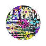 - RealHomes Yuvarlak Fermuarlı Minder - Realhomes Siyah Beyaz Temalı Çiçek Motifli Yuvarlak Fermuarlı Sandalye Minderi Realhomes