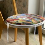 - RealHomes Yuvarlak Fermuarlı Minder - Realhomes  Renkli Sulu Boya Çizimli Gece Kondu Evleri Motifli Yuvarlak Fermuarlı Sandalye Minderi Realhomes