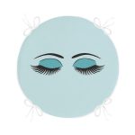 Modern Kirpik Dijital Baskılı Yuvarlak Fermuarlı Sandalye Minderi Realhomes