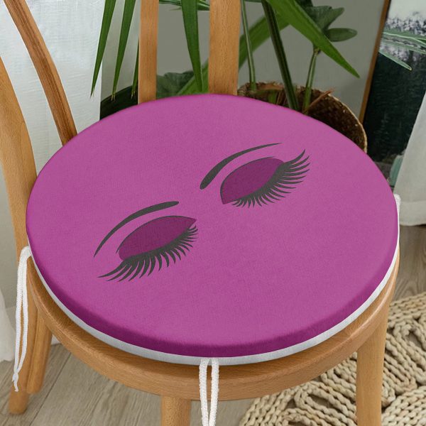 Pastel Renklerde Kızıl Saçlı Yuvarlak Fermuarlı Sandalye Minderi Realhomes