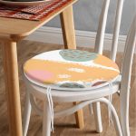 - RealHomes Yuvarlak Fermuarlı Minder - Realhomes  Modern Siyah Beyaz Çizgi Motifli Yuvarlak Fermuarlı Sandalye Minderi Realhomes