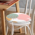 - RealHomes Yuvarlak Fermuarlı Minder - Realhomes  Renkli Soyut Özel Tasarımlı Dijital Baskılı Yuvarlak Fermuarlı Sandalye Minderi Realhomes