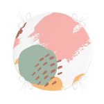 - RealHomes Yuvarlak Fermuarlı Minder - Realhomes  Renkli Soyut Özel Tasarımlı Dijital Baskılı Yuvarlak Fermuarlı Sandalye Minderi Realhomes