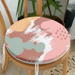 Realhomes Özel Tasarımlı Renkli Yuvarlak Fermuarlı Sandalye Minderi Realhomes