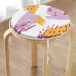 - RealHomes Yuvarlak Fermuarlı Minder - Realhomes Realhomes Soyut Tarazda Pastel Renkli Dijital Baskılı Özel Renkli Yuvarlak Fermuarlı Sandalye Minderi Realhomes