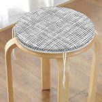 - RealHomes Yuvarlak Fermuarlı Minder - Realhomes Siyah Beyaz Damalı Modern Yuvarlak Fermuarlı Sandalye Minderi Realhomes