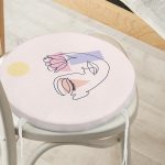 - RealHomes Yuvarlak Fermuarlı Minder - Realhomes  Pembe Zeminde Bohemian Özel Tasarım Yuvarlak Fermuarlı Sandalye Minderi Realhomes