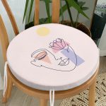 - RealHomes Yuvarlak Fermuarlı Minder - Realhomes  Pembe Zeminde Bohemian Özel Tasarım Yuvarlak Fermuarlı Sandalye Minderi Realhomes