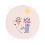 - RealHomes Yuvarlak Fermuarlı Minder - Realhomes  Pembe Zeminde Bohemian Özel Tasarım Yuvarlak Fermuarlı Sandalye Minderi Realhomes