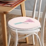 - RealHomes Yuvarlak Fermuarlı Minder - Realhomes Pembe Zeminde Gül Motifli Bohemian Yuvarlak Fermuarlı Sandalye Minderi Realhomes