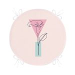 - RealHomes Yuvarlak Fermuarlı Minder - Realhomes Pembe Zeminde Gül Motifli Bohemian Yuvarlak Fermuarlı Sandalye Minderi Realhomes