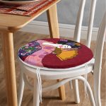 - RealHomes Yuvarlak Fermuarlı Minder - Realhomes Yelpazeli Japon Kadın Motifli Yuvarlak Fermuarlı Sandalye Minderi Realhomes