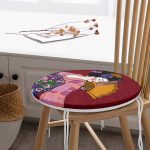 - RealHomes Yuvarlak Fermuarlı Minder - Realhomes Yelpazeli Japon Kadın Motifli Yuvarlak Fermuarlı Sandalye Minderi Realhomes